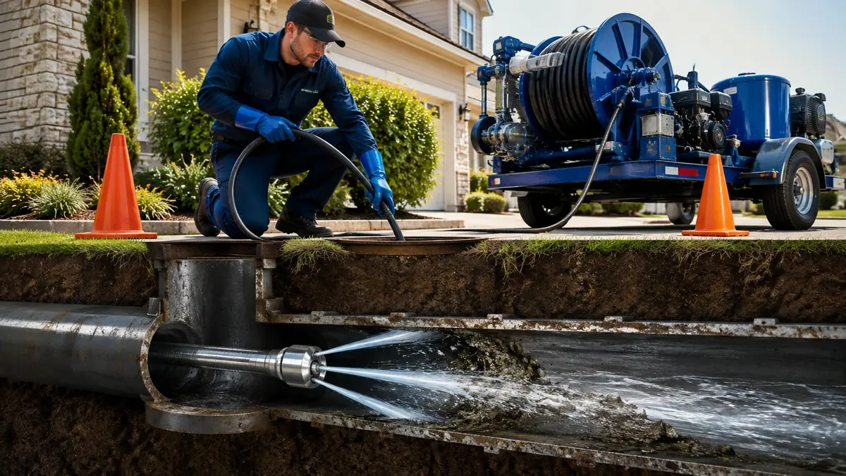 Main Sewer Line Hydro Jet Cleaning in Sun City