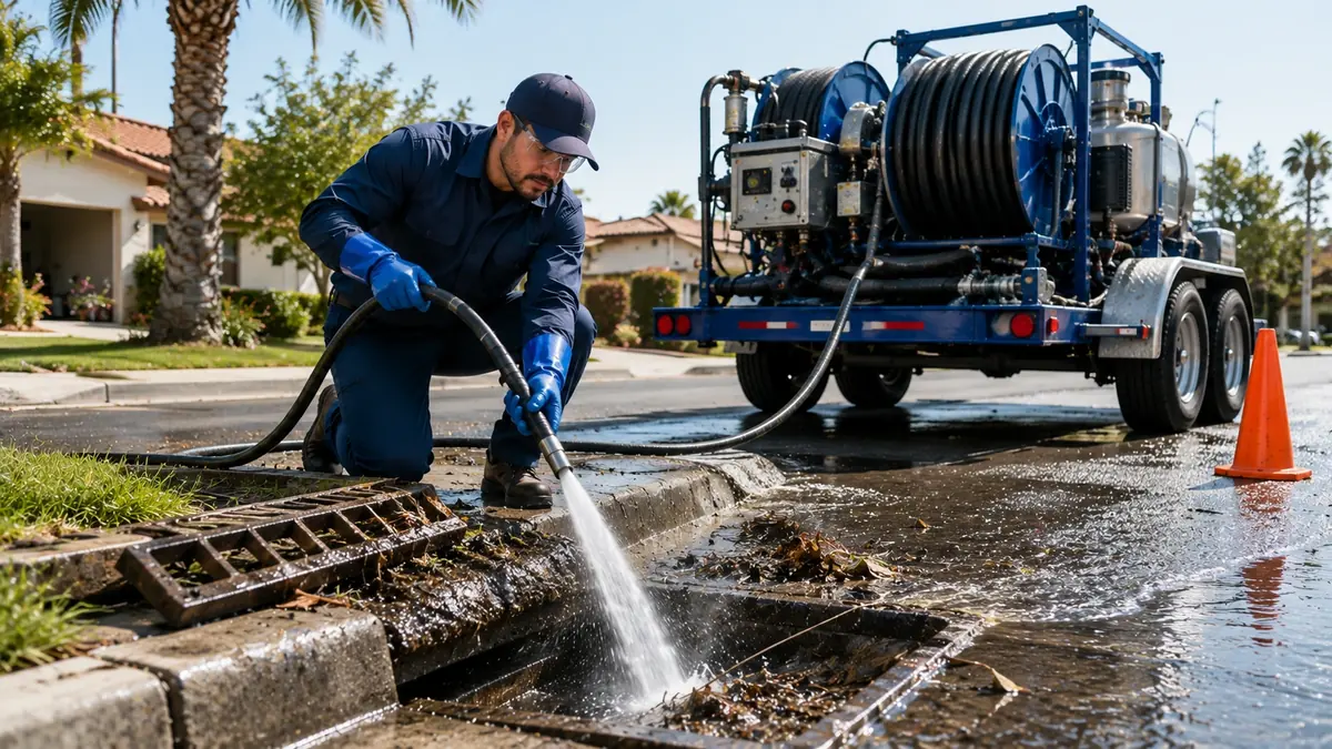 Storm Drain Hydro Jet Cleaning in Sun City